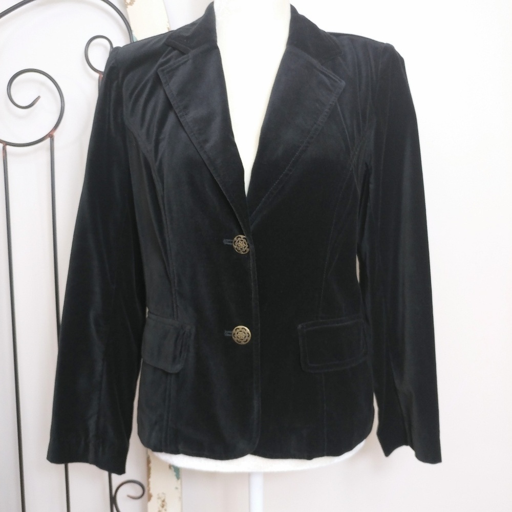 White Stag velvet black blazer small